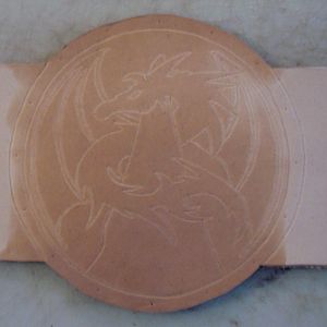 tooled leather belt - unfinished