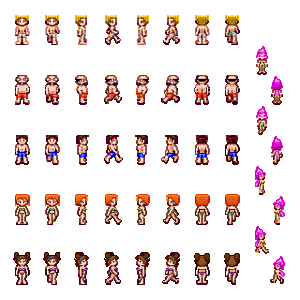 BSG Sprites - w/ hair