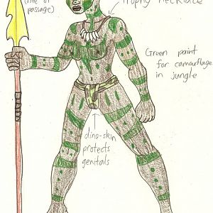 Dinosaur Huntress Concept Sketch