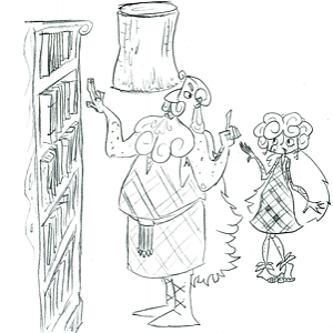 Addy and Daddy Hit the Books BW