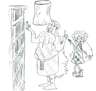 Addy and Daddy Hit the Books BW