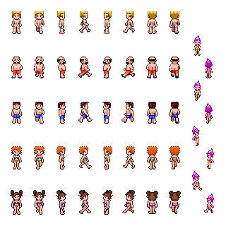 BSG Sprites - w/ hair