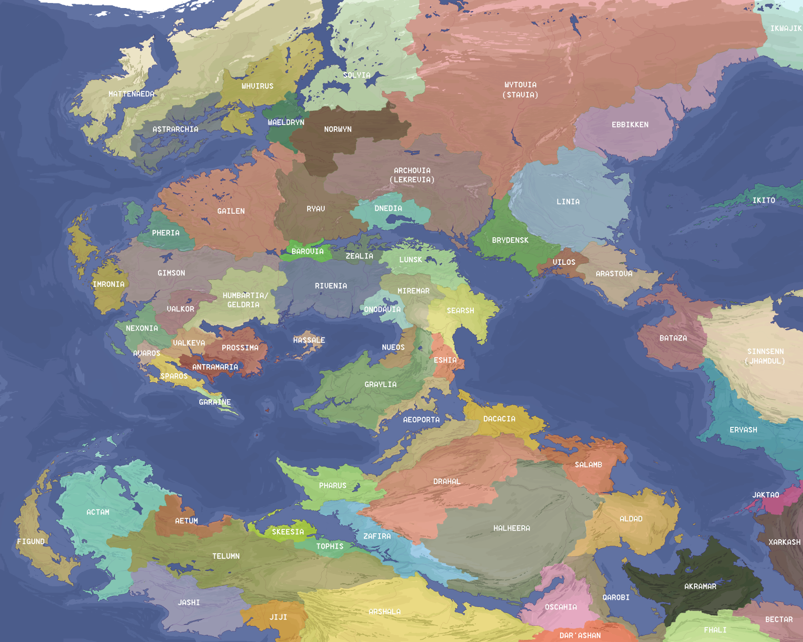 Continental Aphal (National/Ethnic borders)