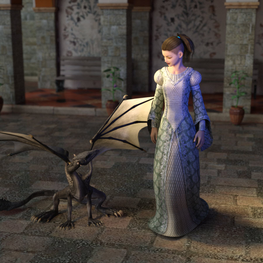 Princess Giselle And Dragonling