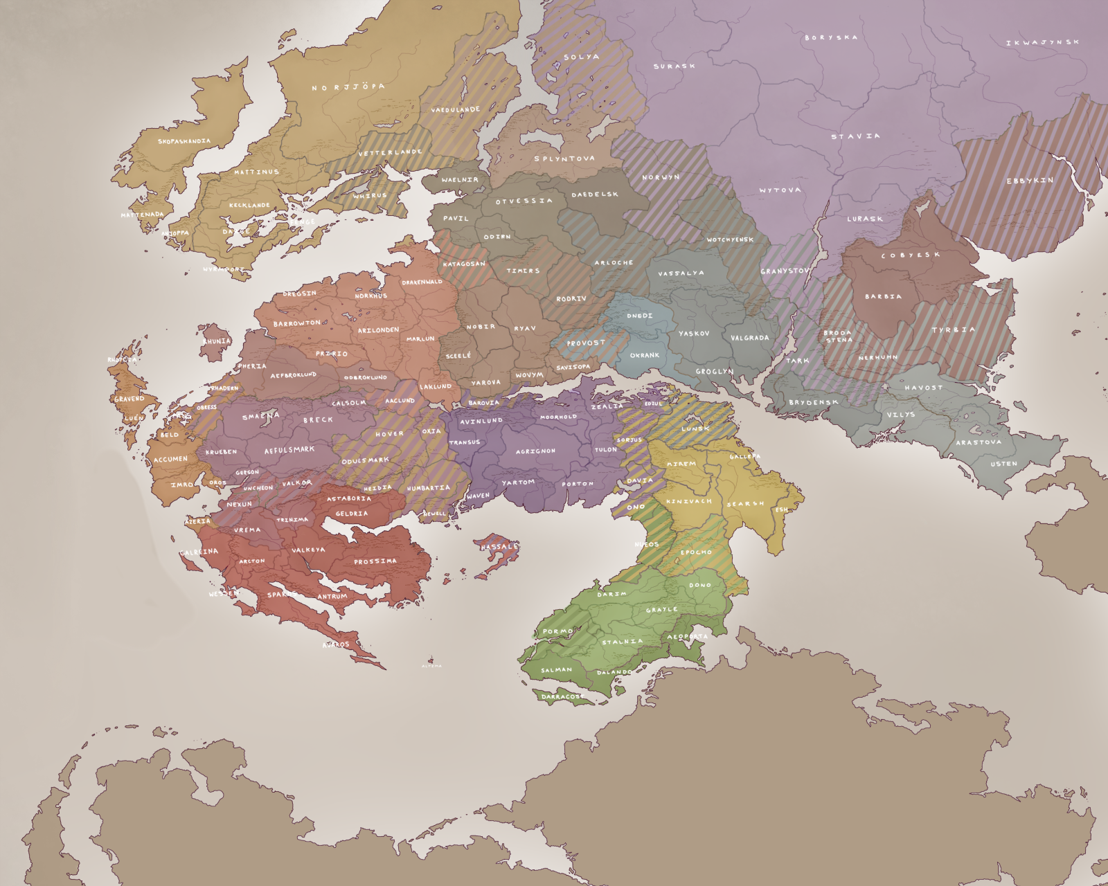 Territories and Regions of Aphal