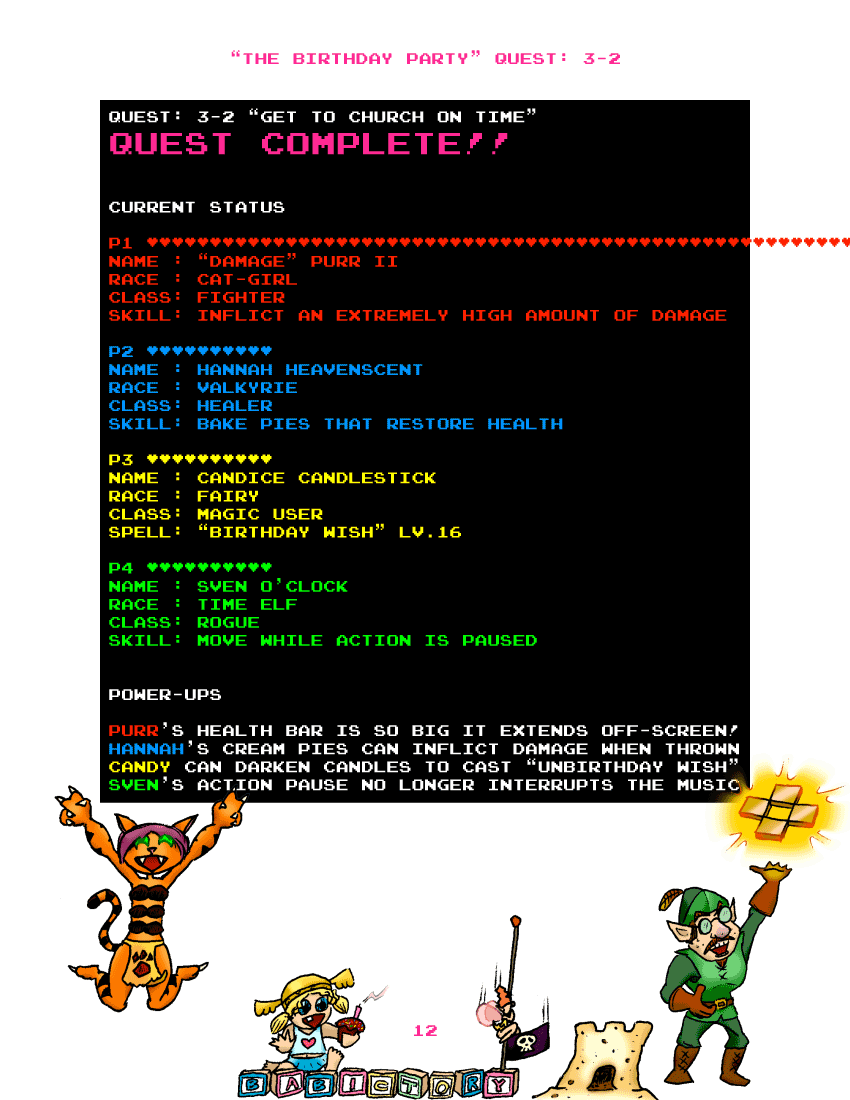 The Birthday Party Quest 3-2, page 12